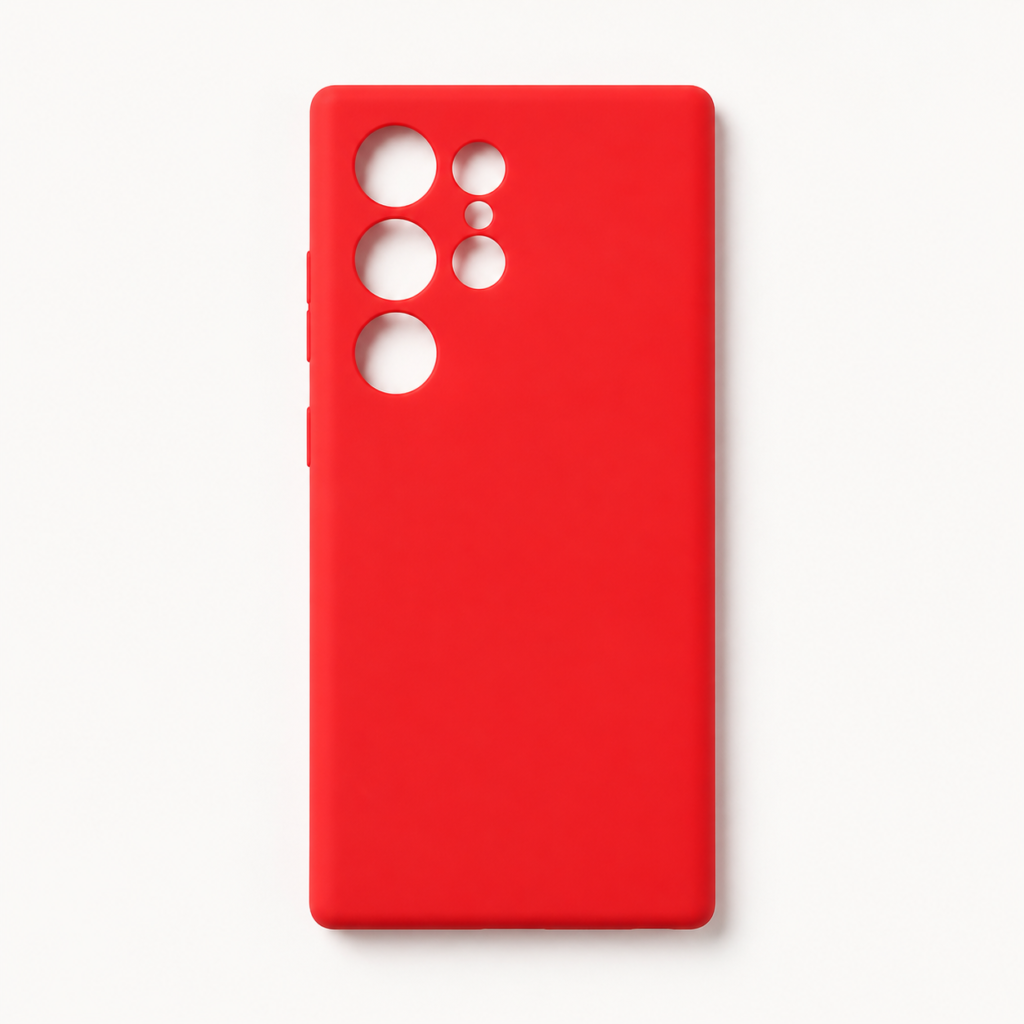 Capa de silicone para Samsung Galaxy S23 Ultra – vermelho