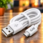Cabo LINQ USB-A para Micro-USB branco incluído com LQ203