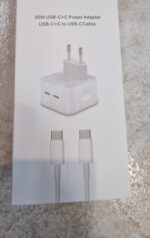 Carregador duplo USB-C 35W com cabo USB-C - embalagem frente