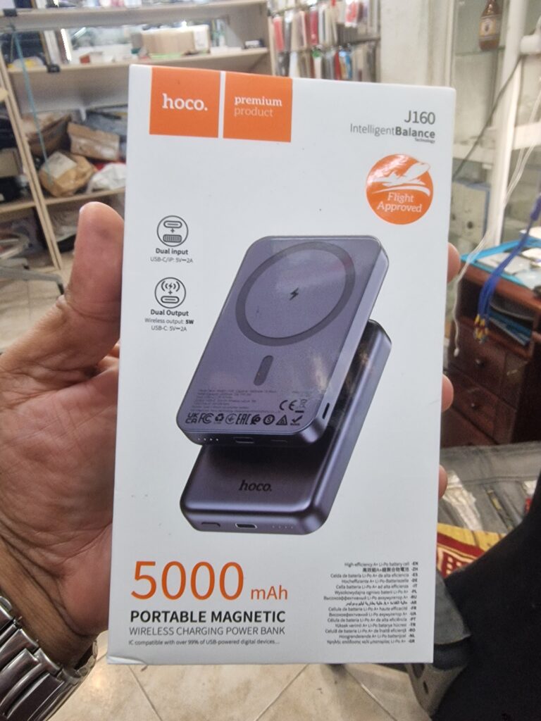 Hoco J160 power bank magnético 5000mAh frente da embalagem